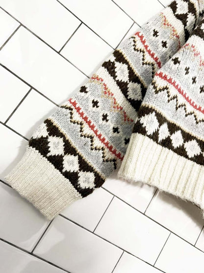 ae fair isle boxy knit cardigan | american eagle - good market thrift store