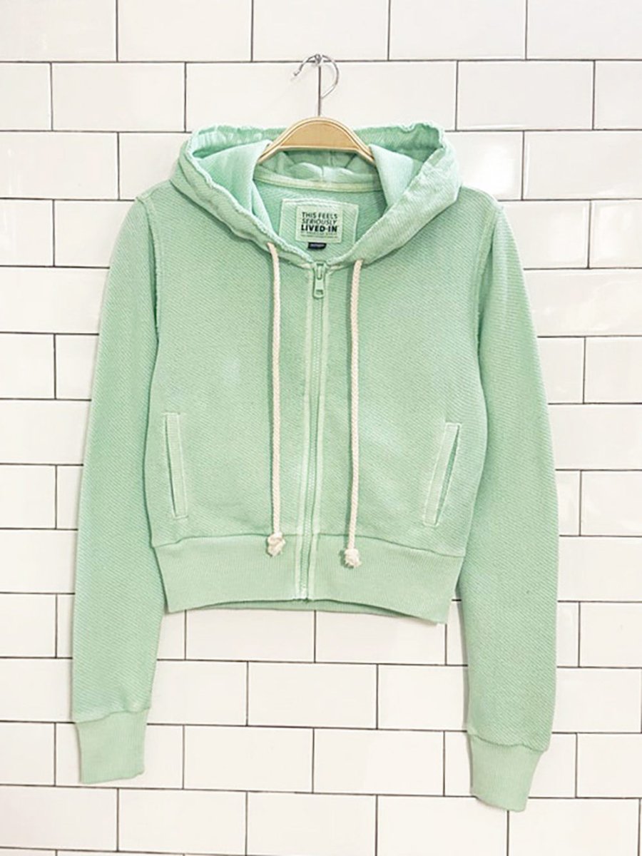 AE lived - in soft terry full zip hooded sweatshirt | american eagle - good market thrift store