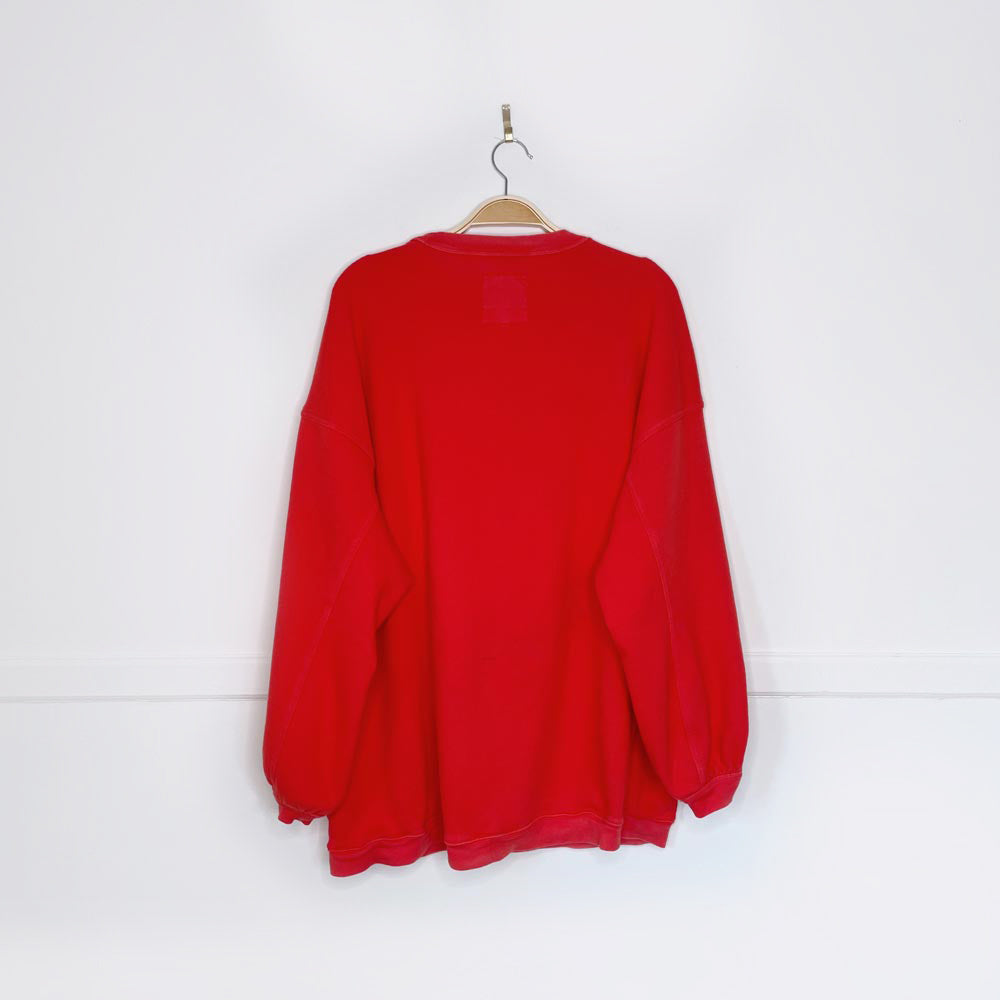 aerie embroidered heart oversized crew