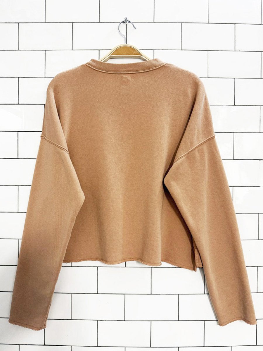 aerie boxy cropped pocket sweatshirt - good market thrift store