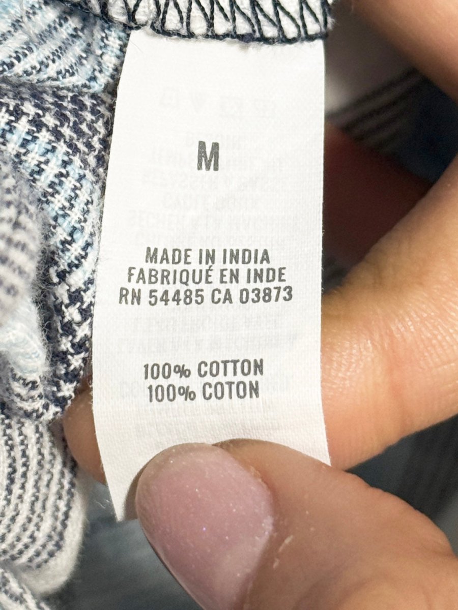 aerie country plaid light cotton tie strap overalls | american eagle - good market thrift store