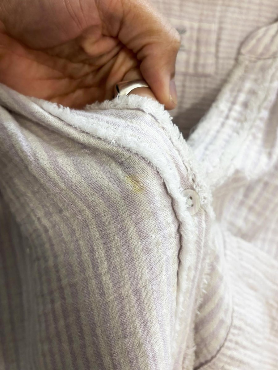 aerie daybreak oversized striped gauze cotton shirt - good market thrift store