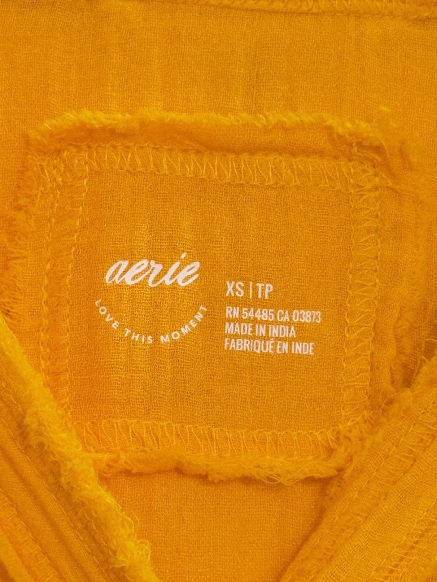 aerie gauze cotton oversized pool to party full button shirt - good market thrift store
