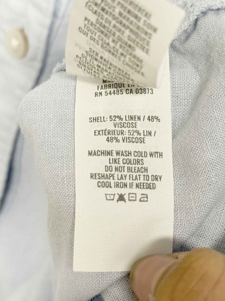 aerie linen - blend oversized flowy shirt - good market thrift store