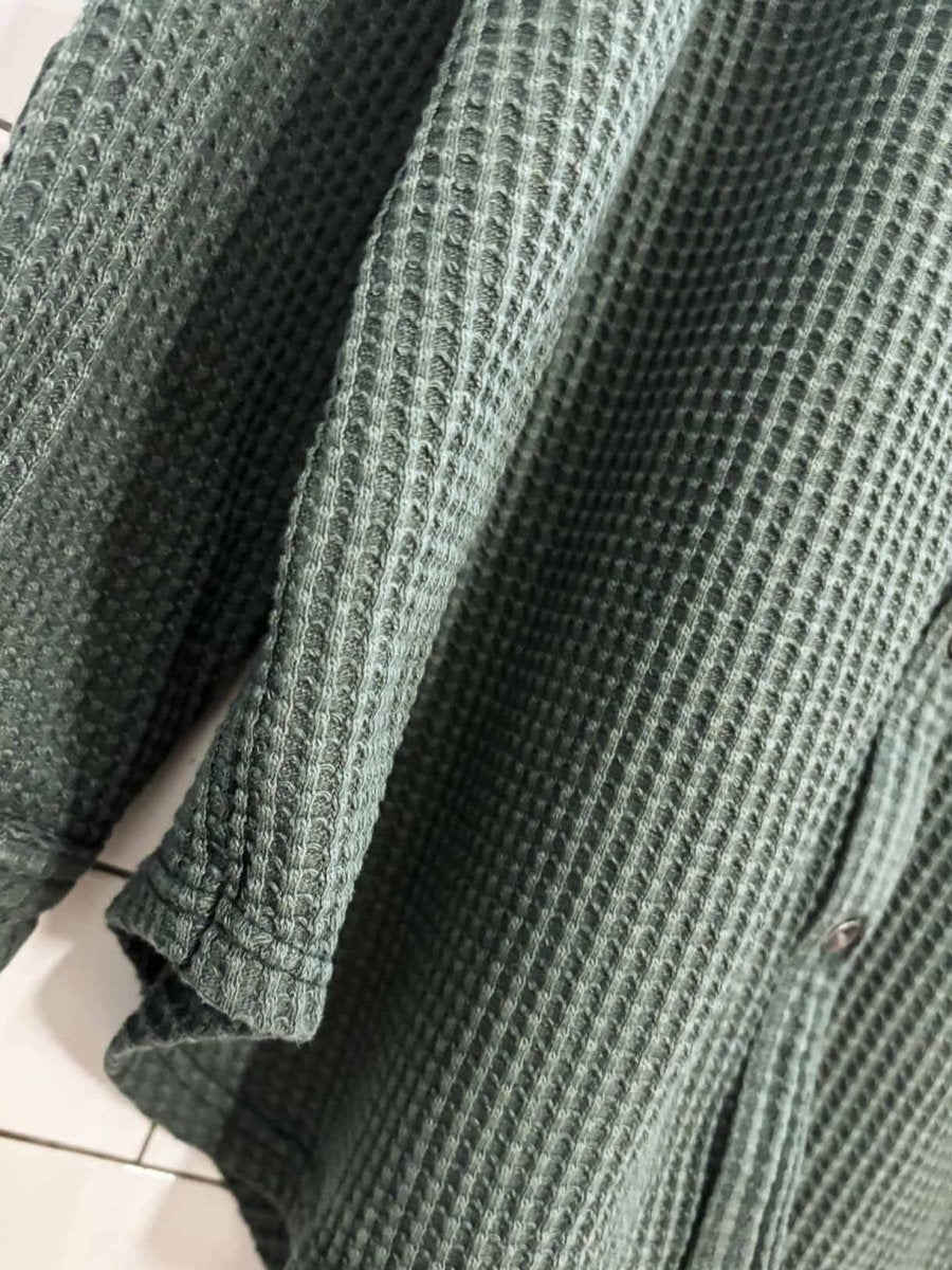 aerie lumber jane oversized thermal waffle shirt jacket - good market thrift store
