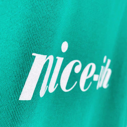 aerie green nice-ish holiday crew - size medium