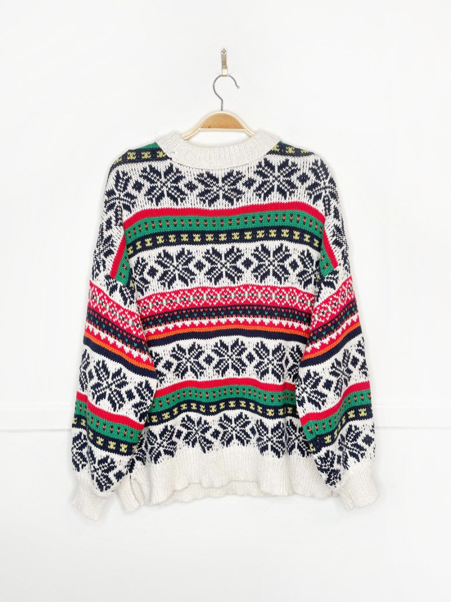 aerie oversized fair isle knit chalet sweater - good market thrift store