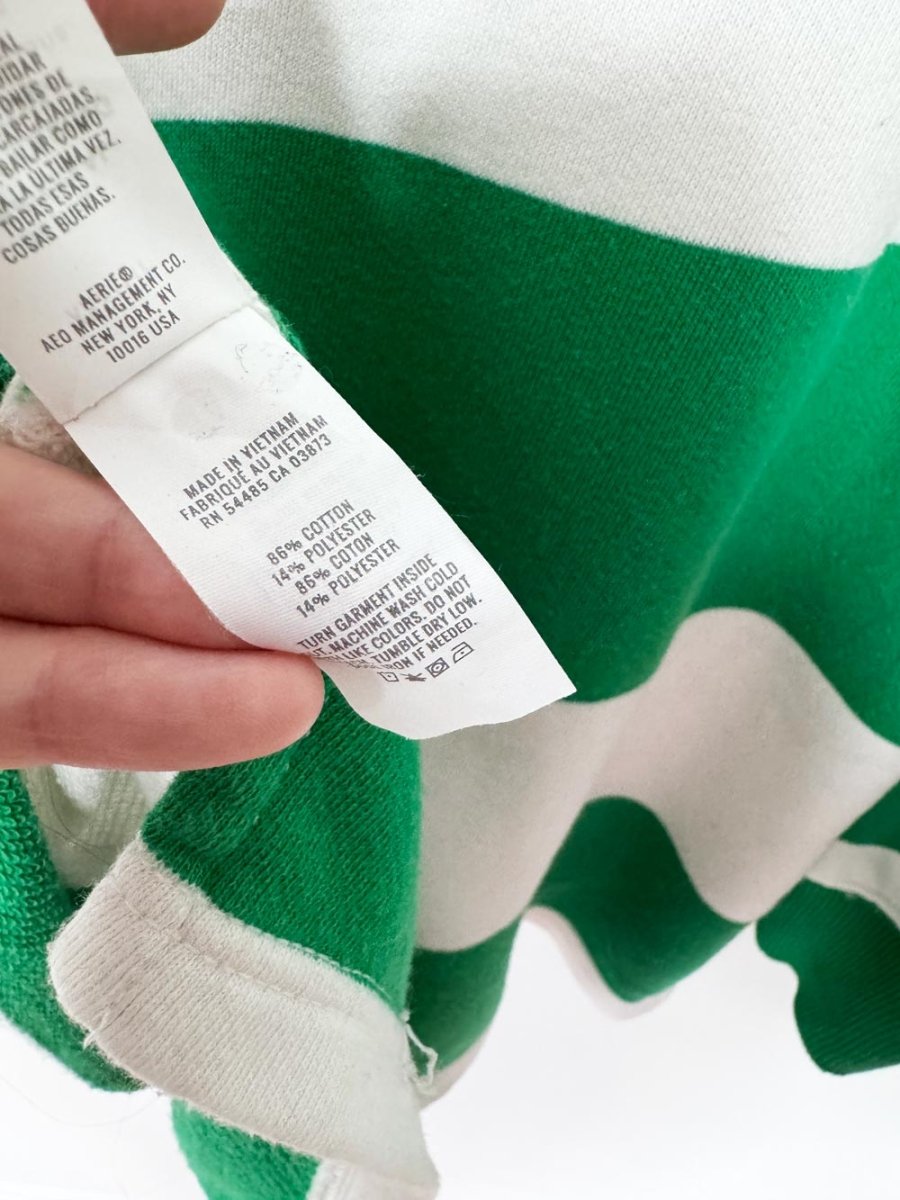 aerie rugby oversized striped long sleeve shirt - good market thrift store