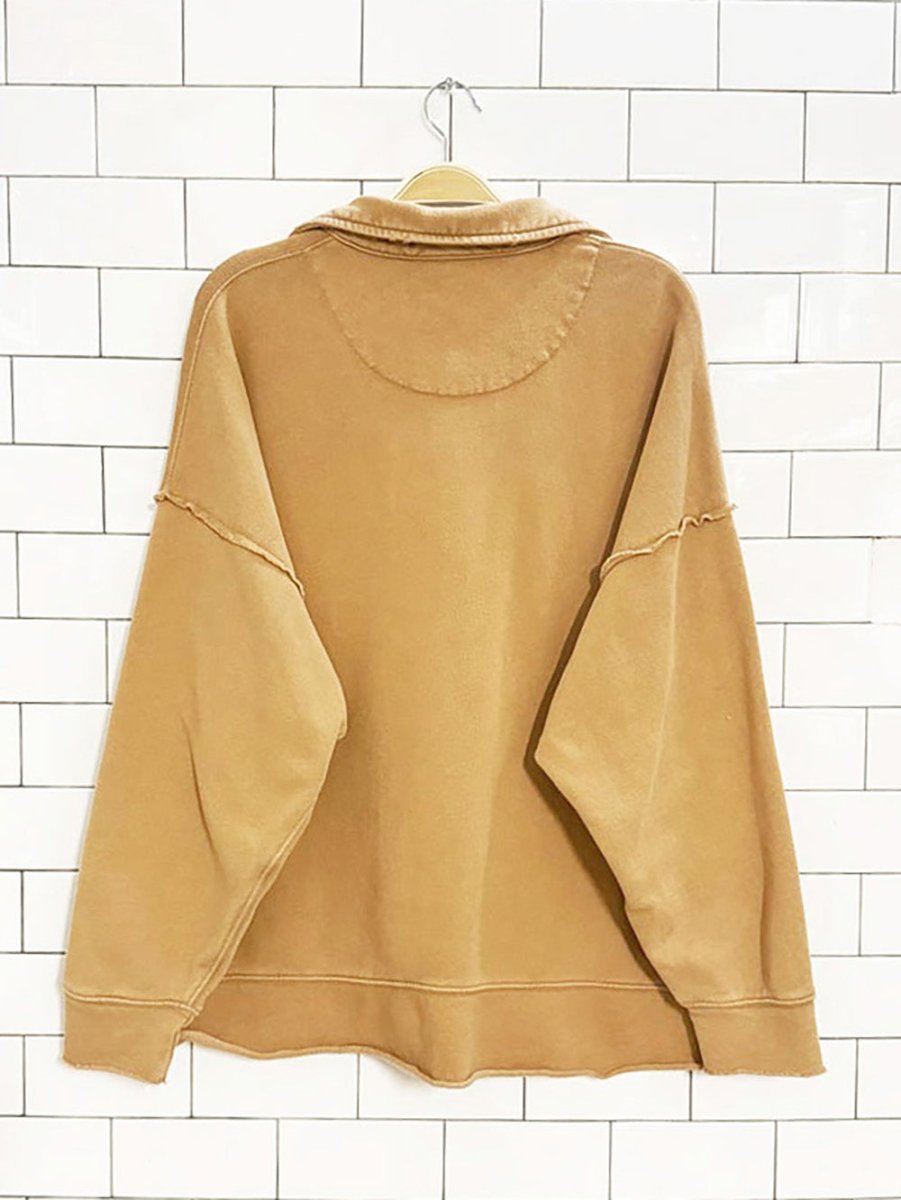 aerie v - neck popover slouchy henley sweatshirt - good market thrift store