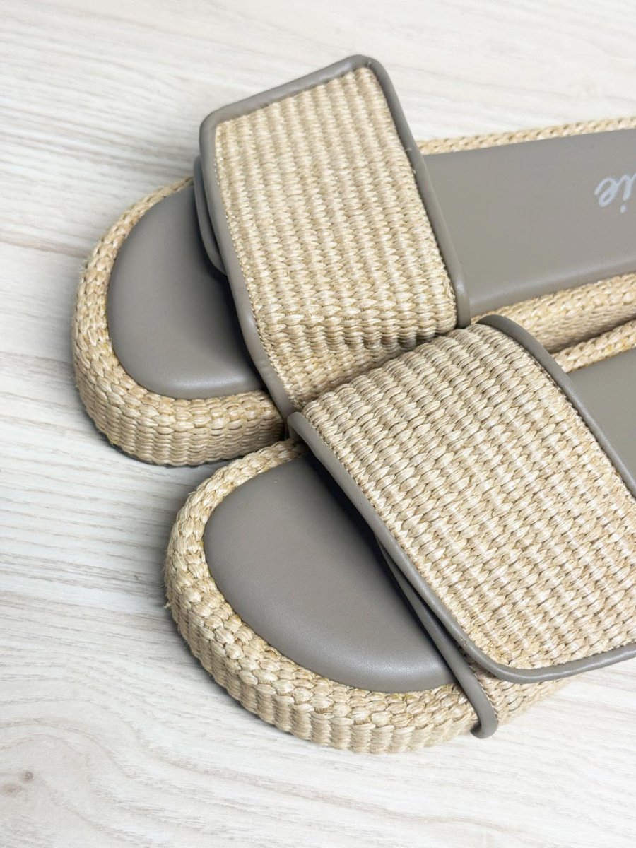 aerie woven straw velcro platform sandals - good market thrift store