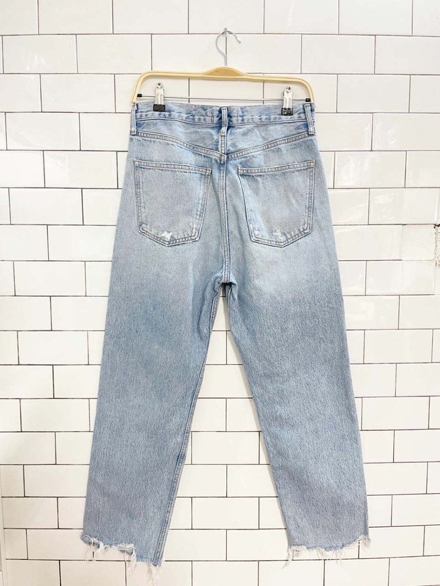 agolde 90s crop mid - rise straight jeans | organic cotton - good market thrift store