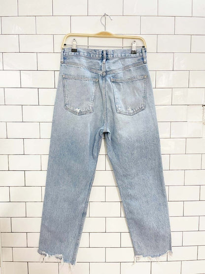 agolde 90s crop mid - rise straight jeans | organic cotton - good market thrift store