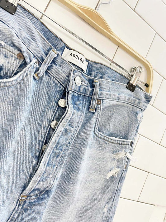 agolde 90s crop mid - rise straight jeans | organic cotton - good market thrift store