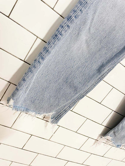 agolde 90s crop mid - rise straight jeans | organic cotton - good market thrift store