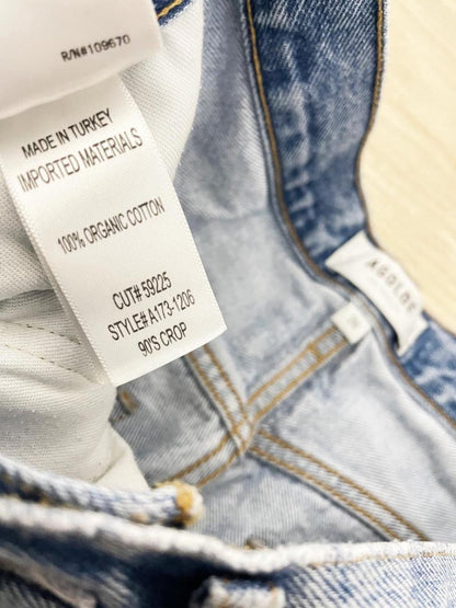 agolde 90s crop mid - rise straight jeans | organic cotton - good market thrift store