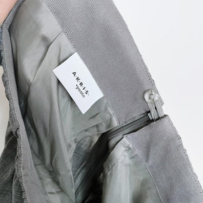 akris punto wool gathered high rise mini skirt