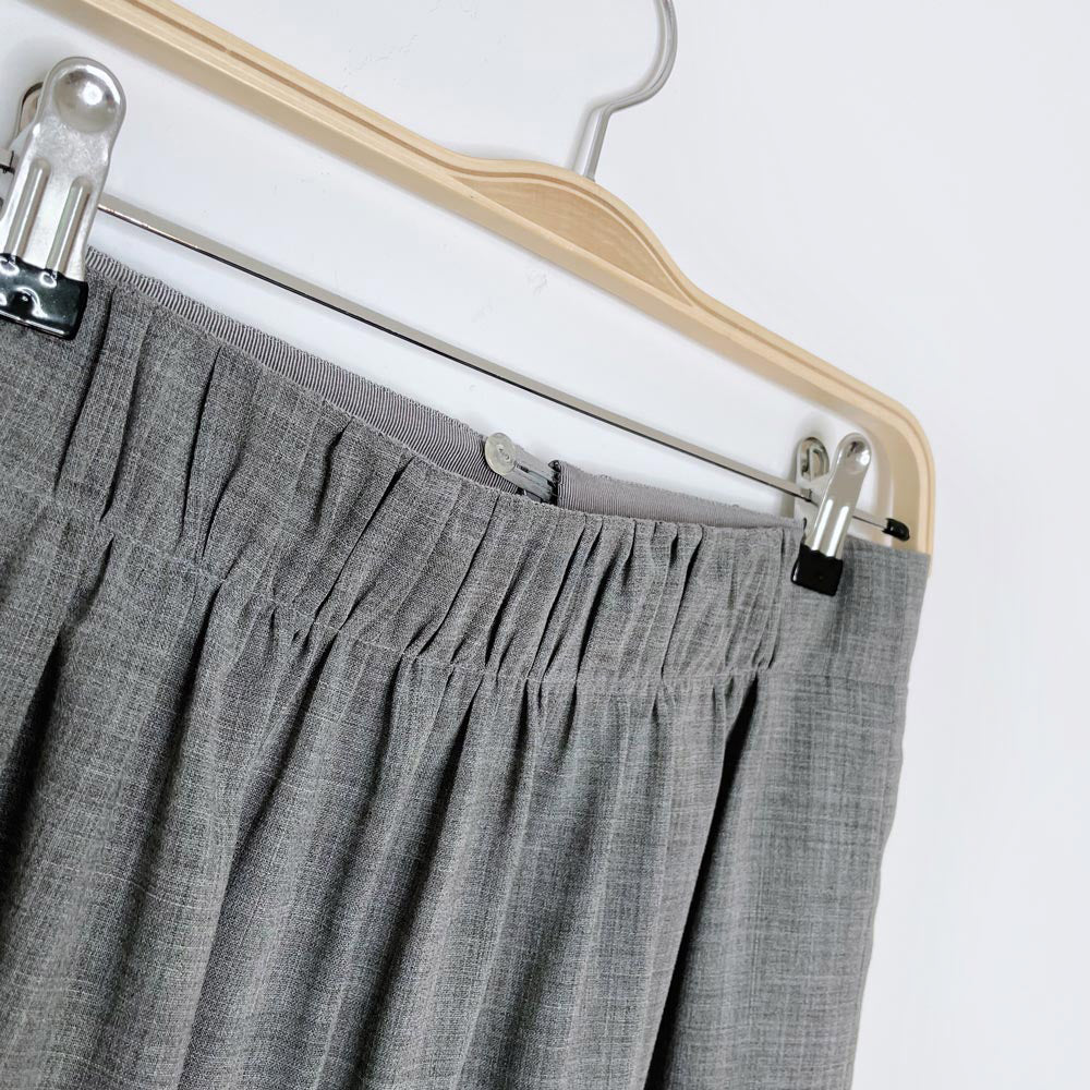 akris punto wool gathered high rise mini skirt