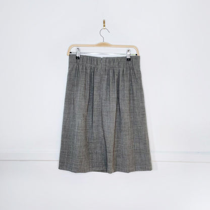 akris punto wool gathered high rise mini skirt