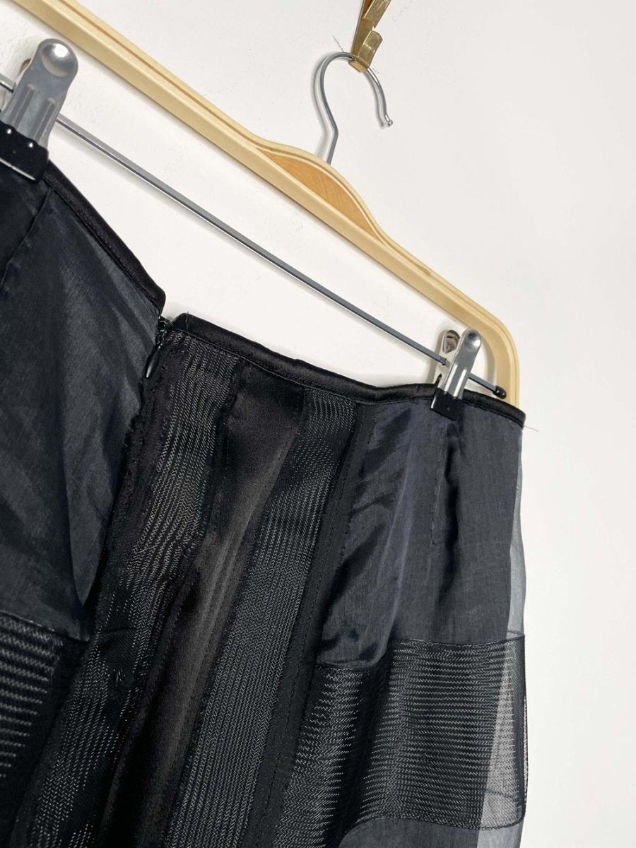 alberta ferretti 100% silk goth tiered organza lace ruffle maxi skirt - good market thrift store