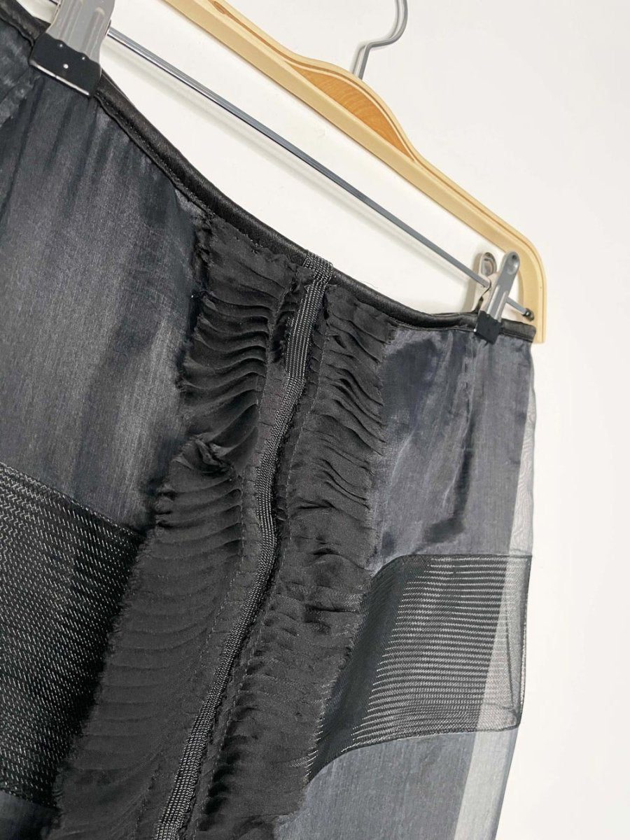 alberta ferretti 100% silk goth tiered organza lace ruffle maxi skirt - good market thrift store