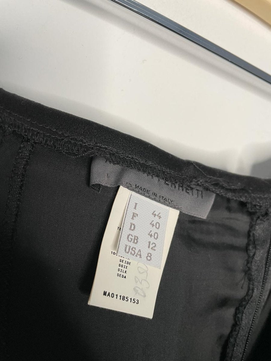 alberta ferretti 100% silk goth tiered organza lace ruffle maxi skirt - good market thrift store