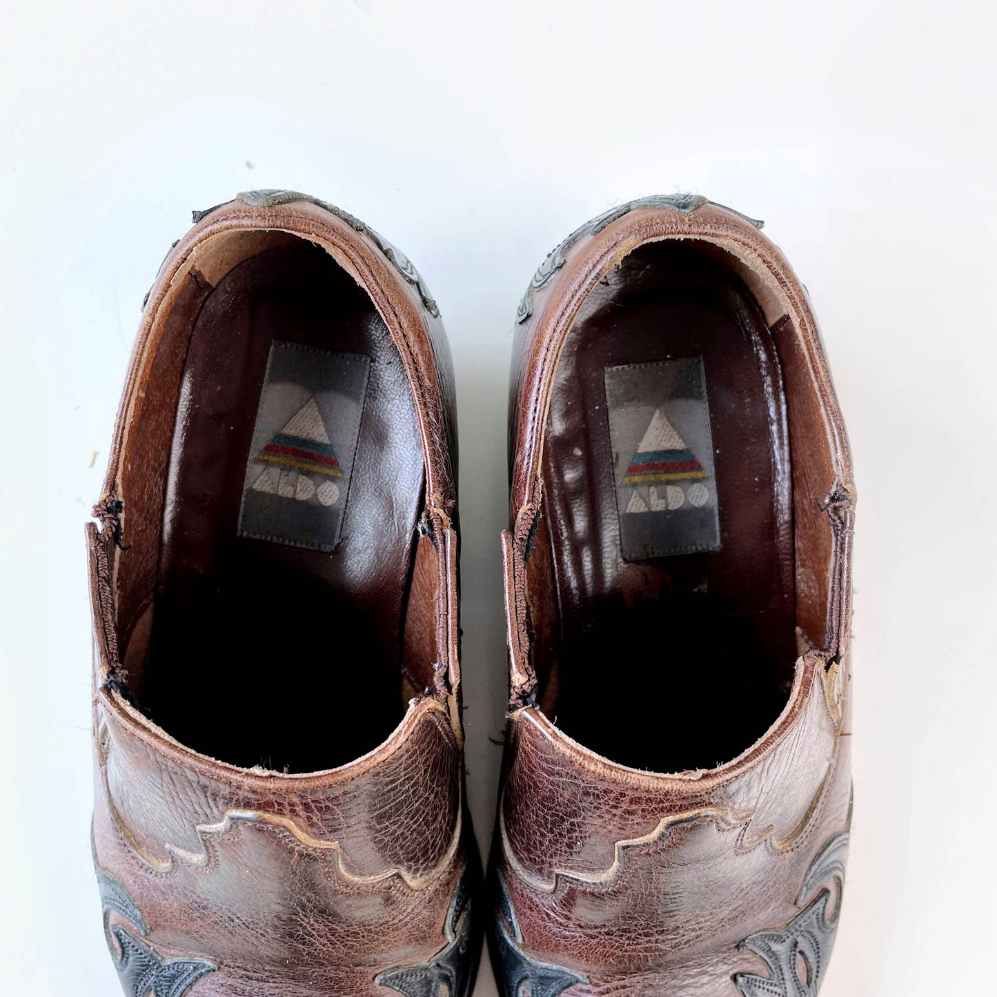 vintage 90s aldo x sancho western ankle boot