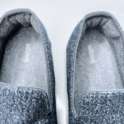 allbirds grey wool men's wool loungers 0121 - size M12