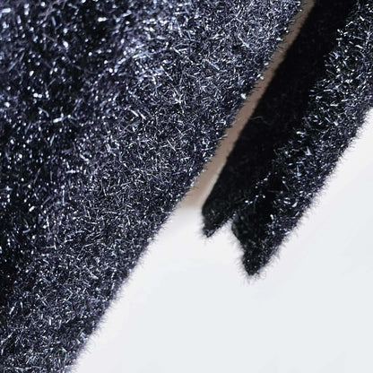 all saints fuzzy black sparkle dress - size medium