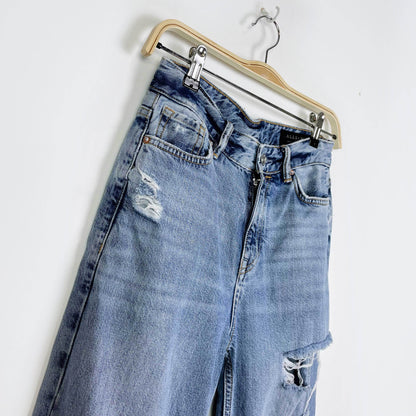 all saints ash boyfriend jeans straight distressed - size 25