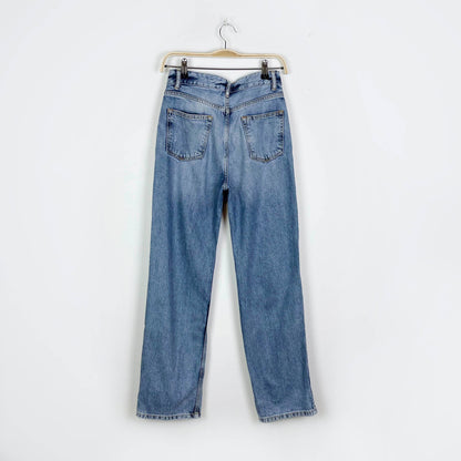 all saints ash boyfriend jeans straight distressed - size 25