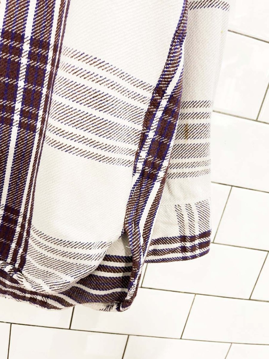 all saints bluefield thick flannel long sleeve shirt - good market thrift store