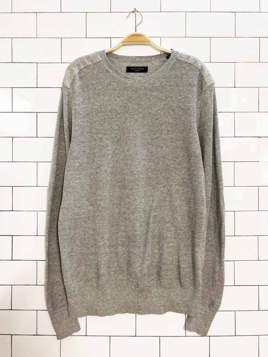 all saints bram crewneck knit sweater - good market thrift store