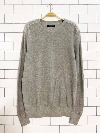 all saints bram crewneck knit sweater - good market thrift store