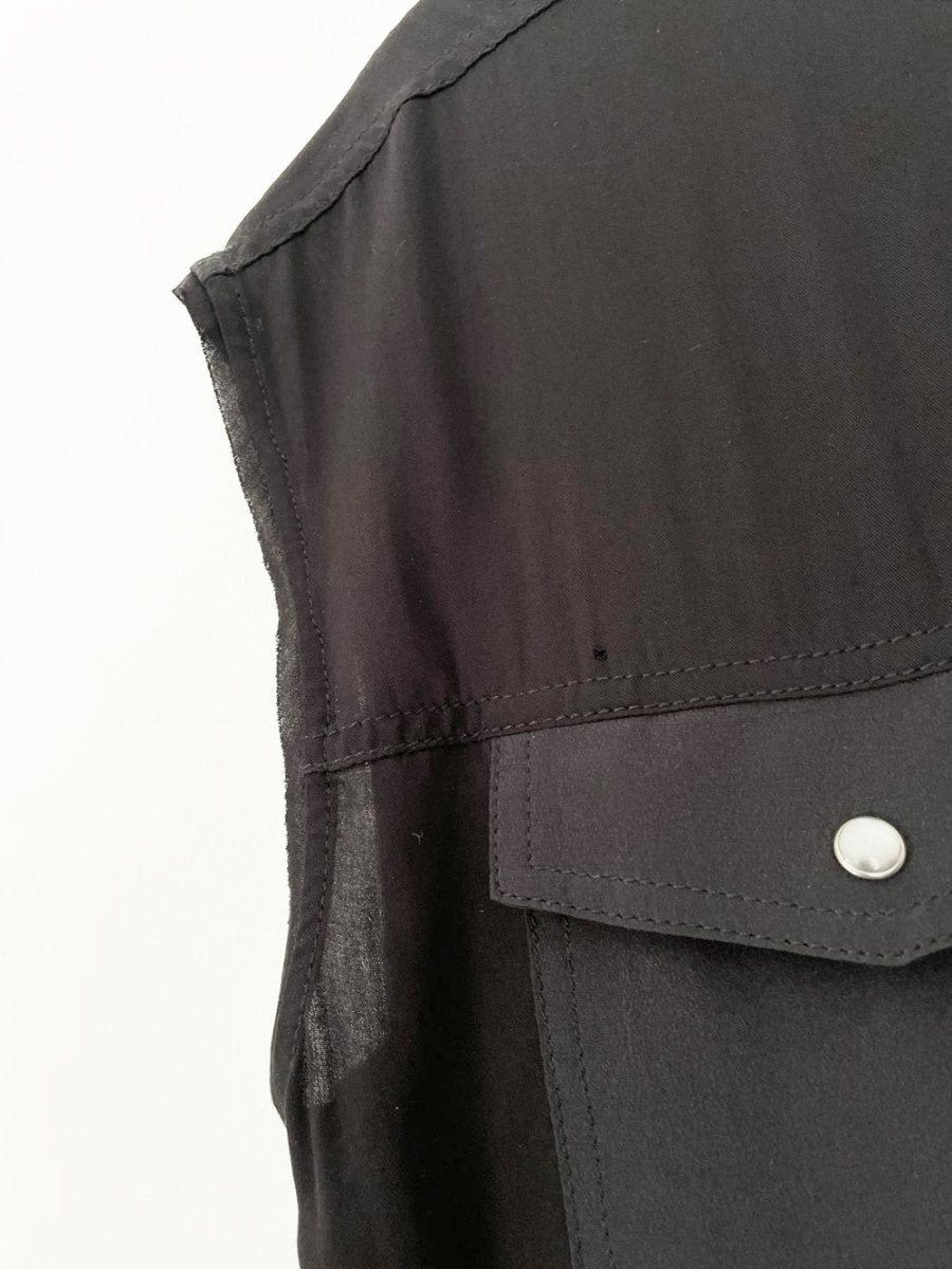 all saints libra 100% silk combo snap button shirt - good market thrift store