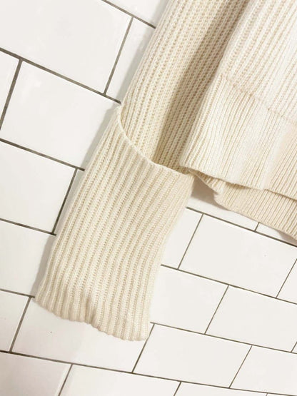 all saints wool - cashmere knit pierce boxy sweater - good market thrift store