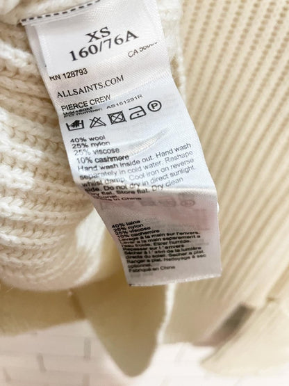 all saints wool - cashmere knit pierce boxy sweater - good market thrift store
