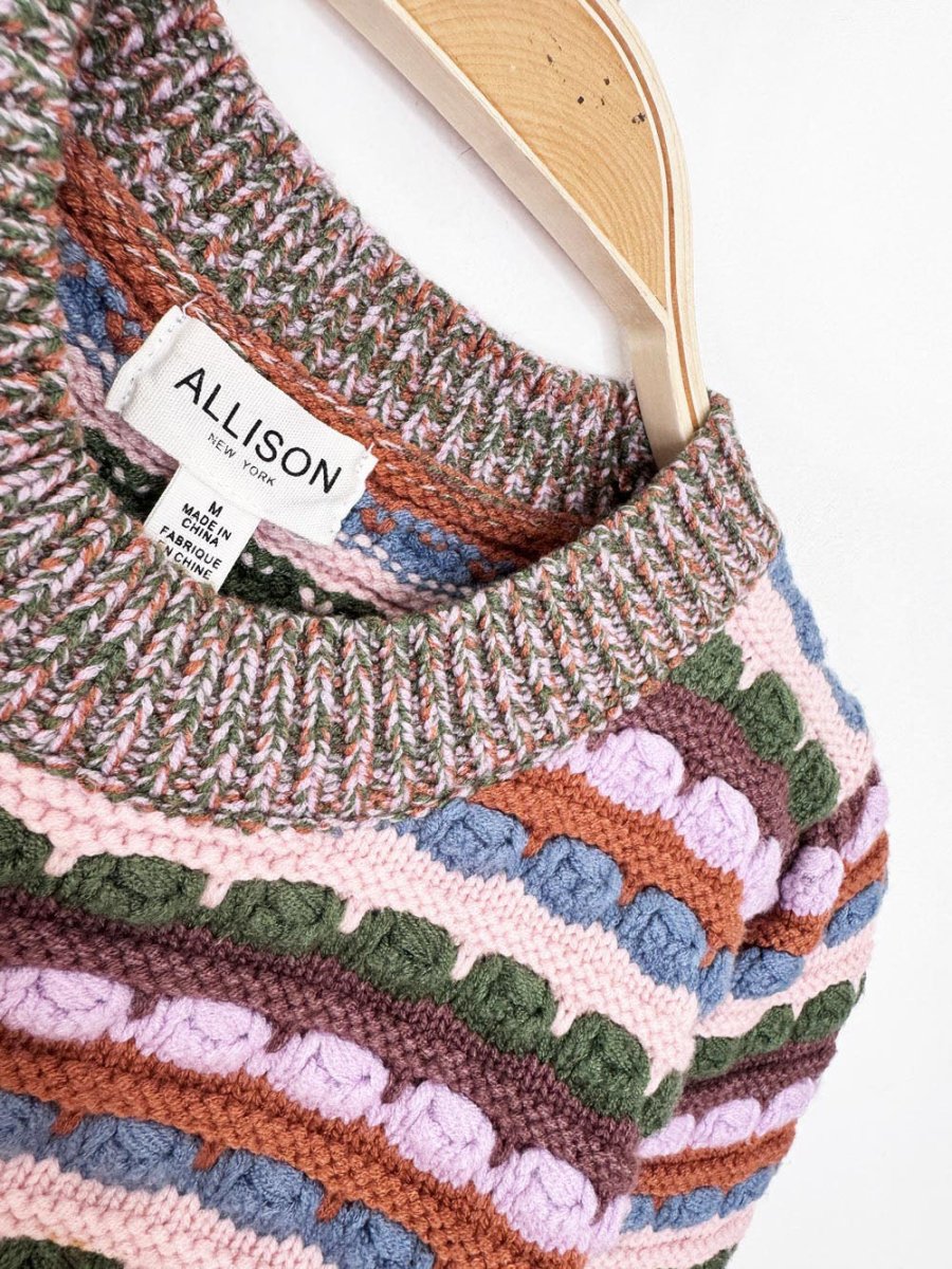 allison new york 2026 adelle chunky knit puff sleeve sweater - good market thrift store