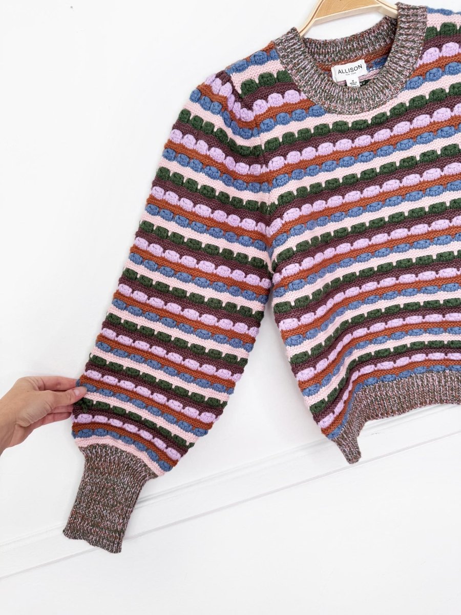 allison new york 2026 adelle chunky knit puff sleeve sweater - good market thrift store
