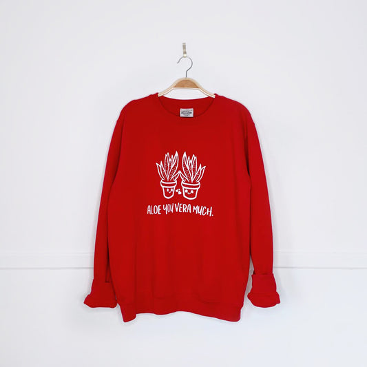 aloe you very much graphic sweatshirt