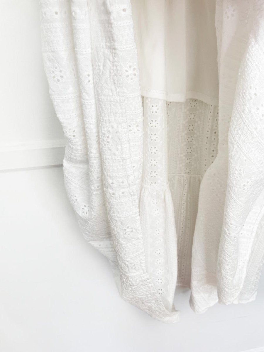 altar'd state nalia eyelet tiered boho prairie maxi skirt | anthropologie - good market thrift store