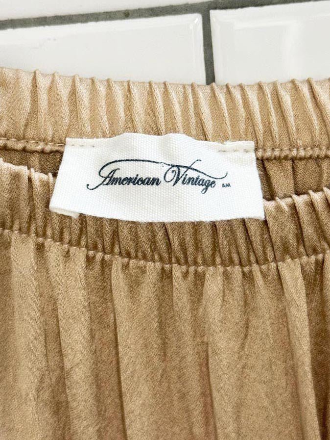 american vintage satin midi - maxi skirt - good market thrift store