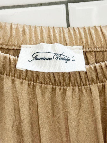 american vintage satin midi - maxi skirt - good market thrift store