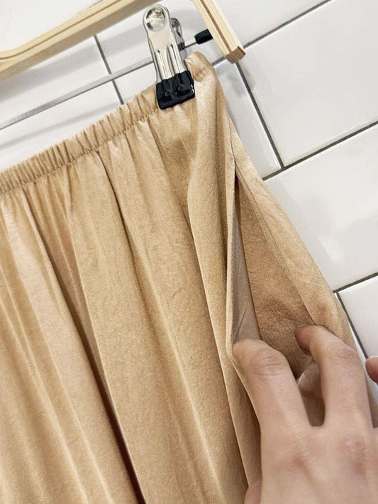 american vintage satin midi - maxi skirt - good market thrift store