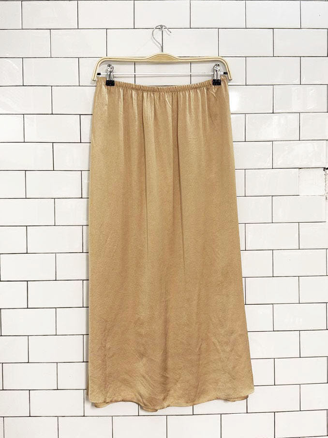 american vintage satin midi - maxi skirt - good market thrift store