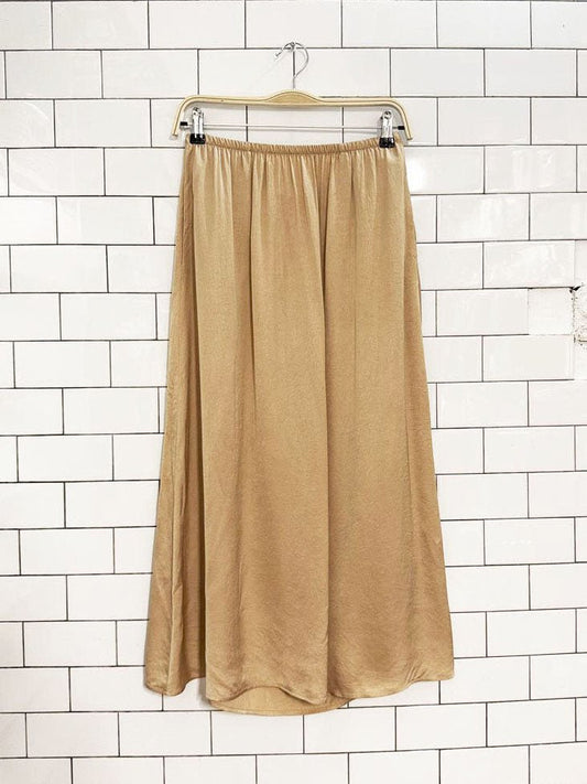 american vintage satin midi - maxi skirt - good market thrift store