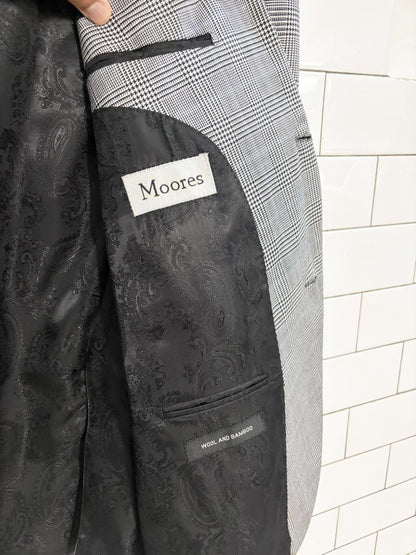 andrew fezza wool - bamboo glen check menswear blazer - good market thrift store
