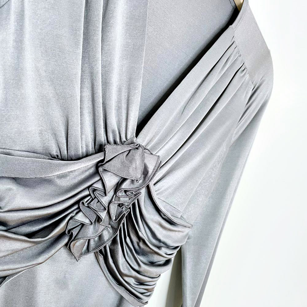 vintage 00s andy thé anh rtw stretch satin top