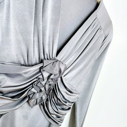 vintage 00s andy thé anh rtw stretch satin top