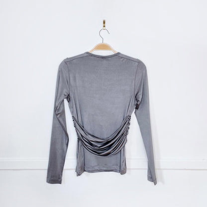 vintage 00s andy thé anh rtw stretch satin top