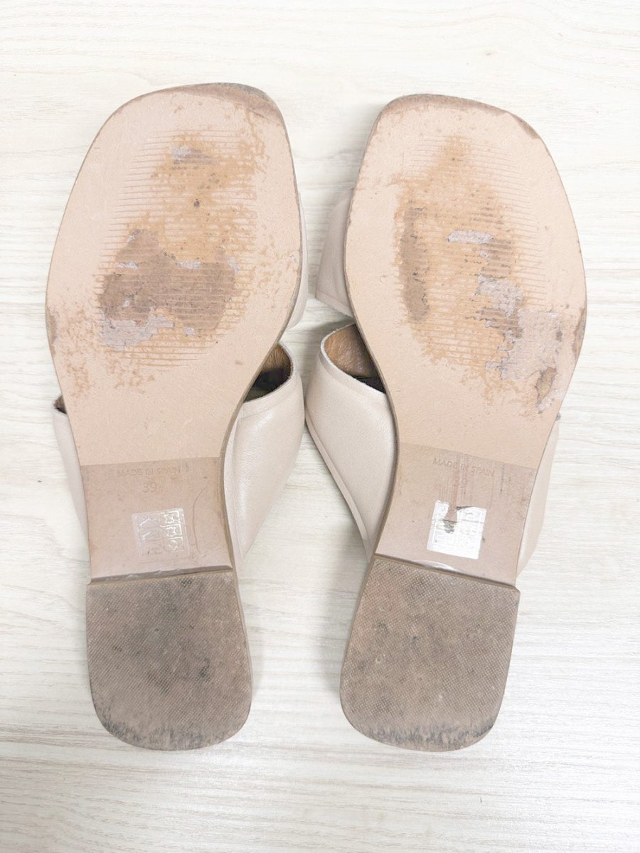 angel alarcon leather cushioned sandal | made in Spain - good market thrift store